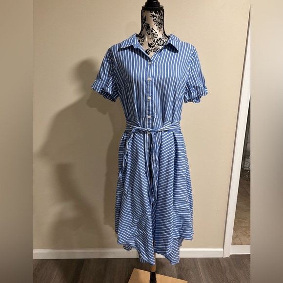 Ivy Blue A line striped Dress​ - Picture 1 of 6
